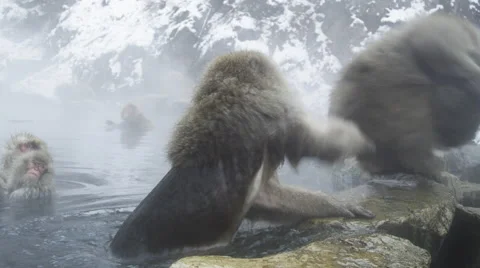 Enjoyable Hot Bath on a cold Winter Day Video stock 64527676