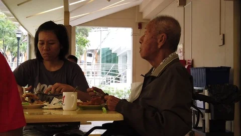 Enjoying breakfast Stock Footage 105554406