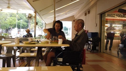 Enjoying breakfast Stock Footage 105554929