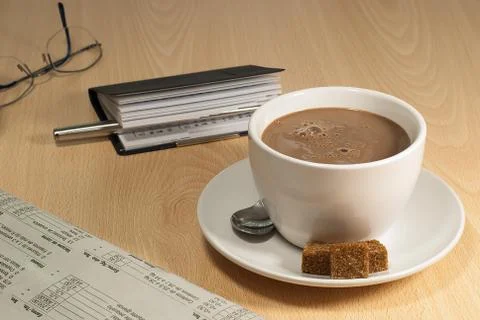 Enjoying a breakfast Stock Photos
