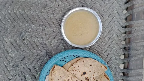 Enjoying Breakfast While Facing the Camera Video stock 346985005