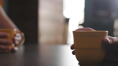 Enjoying coffee Stock Footage 232870318