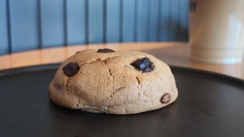 Enjoying a cookie at a local cafe Stock Footage 341998371