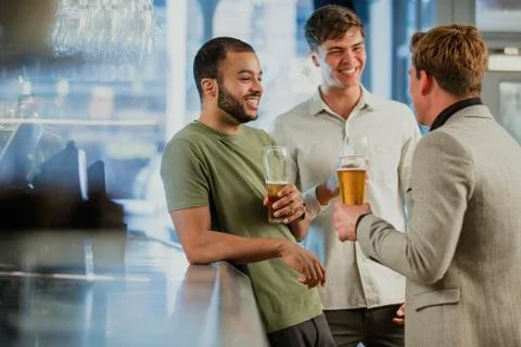 Enjoying Drinks After work Fotos Stock