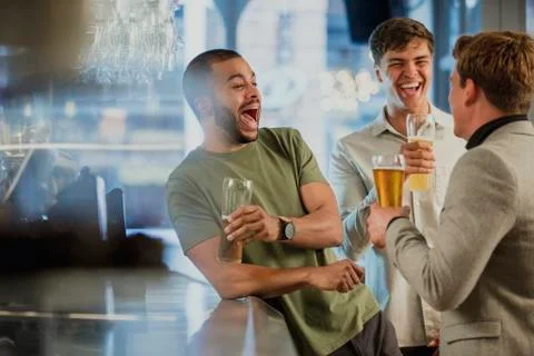 Enjoying Drinks After work Stock Photos