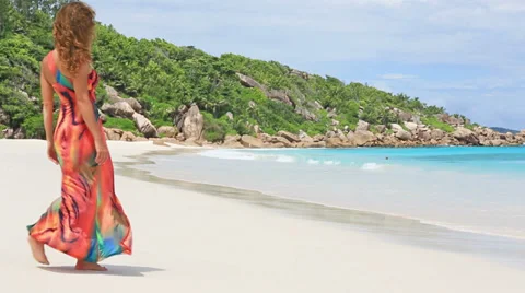 Enjoying the exotic beach Stock Footage 36710262