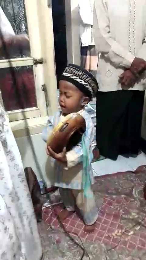 Enjoying islamic music Stock Footage 218084710