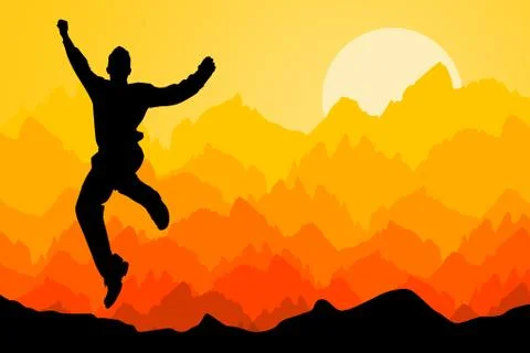 Enjoying life Stock Illustration