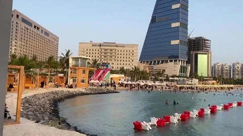 The enjoying people on the beach Stock-Footage 313326705