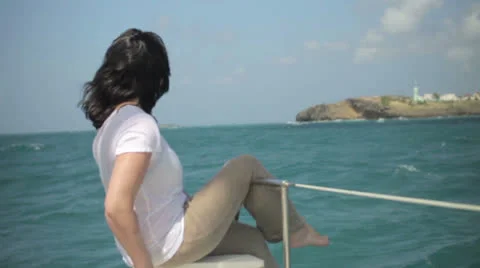 Enjoying the sailing in the Caribbean 6 動画素材 24536668