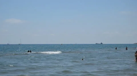 Enjoying The Sea Time At The Beach 스톡 동영상 54237182