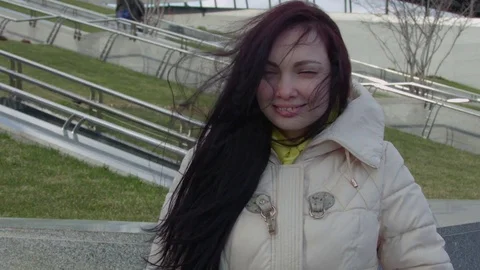 Enjoying the spring wind Video stock 74695971