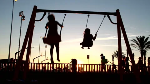 Enjoying the swing 스톡 동영상 51984970