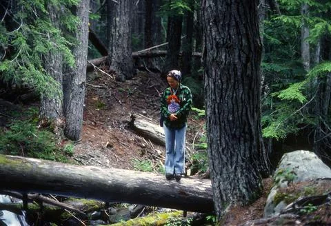 Enjoying Time Deep in the Forest Stockfoto's