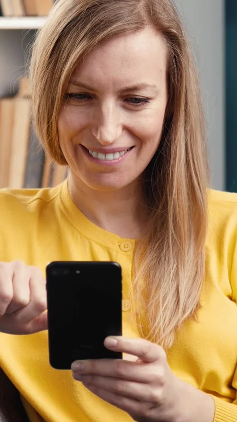 Enjoying Time on the Phone Stock Footage 322791049