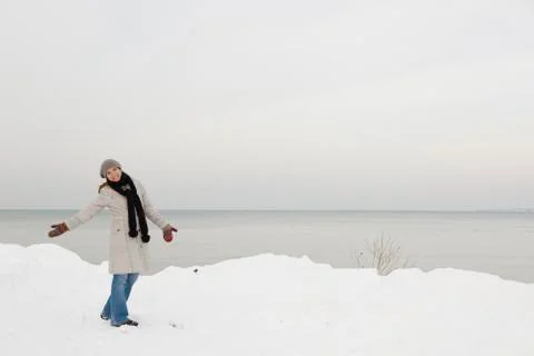 Enjoying the winter Stock Photos
