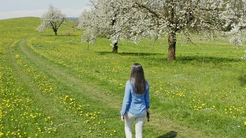 Enjoyment of nature. Stock Footage 128713867