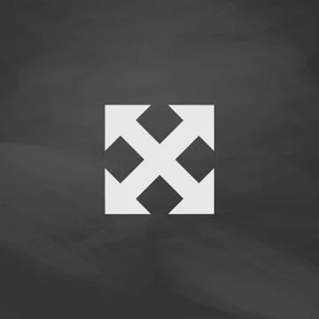 Enlarge computer symbol Illustrazione stock