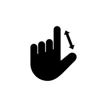 Enlarge Gesture, Hand Zoom Vector Icon 스톡 일러스트