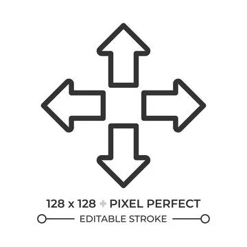 Enlarge linear icon Stock Illustration