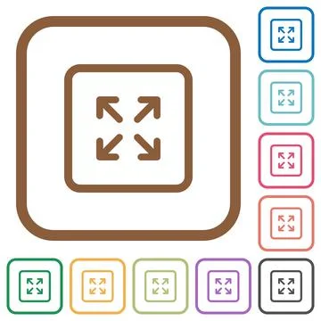 Enlarge object simple icons Stock Illustration