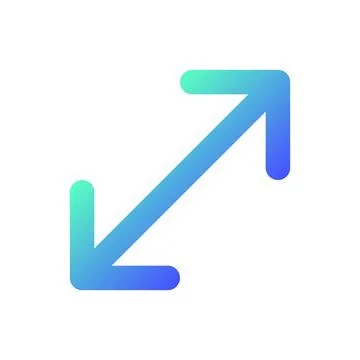 Enlarge pixel perfect gradient linear ui icon Illustrazione stock