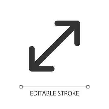 Enlarge pixel perfect linear ui icon Illustrazione stock