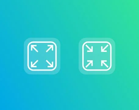 Enlarge, reduce vector icons Stock Illustration