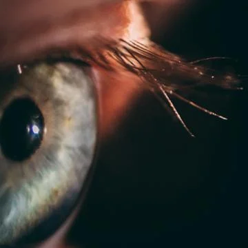 Enlarged image of an eye iris made with a slit lamp Stock Photos