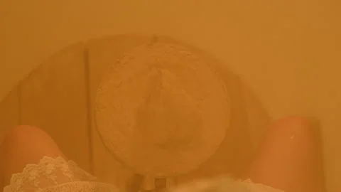Enlarged image of a woman's hands in clay forming Video stock 235560615