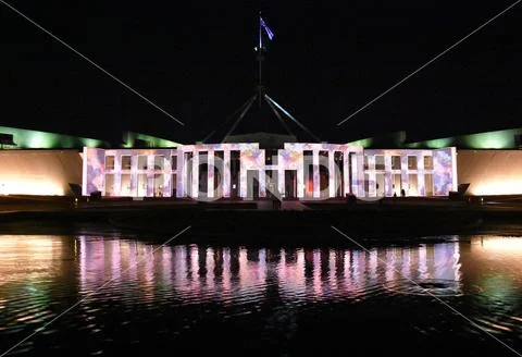Enlighten festival in Canberra Stock Photos