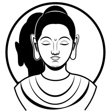 Enlightened Buddha, Stock Illustration