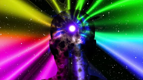 Enlightenment and activation of the third eye chakra 스톡 동영상 162296984