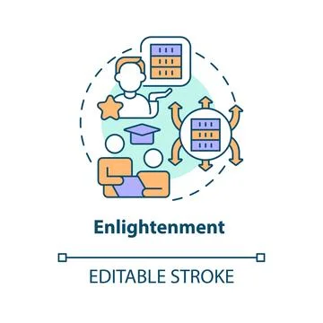 Enlightenment concept icon Stock Illustration