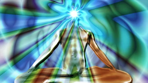 Enlightenment meditation and activation of the third eye Video stock 225791817