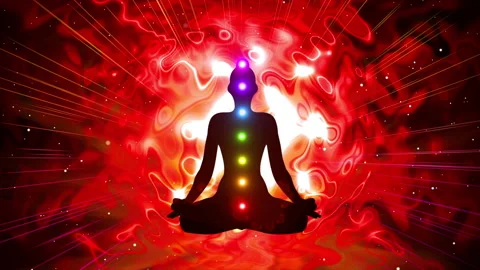 Enlightenment meditation and optimization of the root chakra Stock Footage 162300101