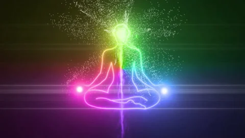 Enlightenment Meditation and third eye opening 스톡 동영상 168955174