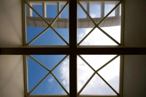 Enlightenment windows with blue sky Foto stock