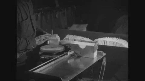 Enlisted men sort the parcels at the Parcel Post Division - 1917-1918 Stock Footage 83702641