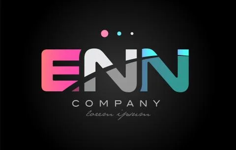 ENN e n n three letter logo icon design Stock Illustration
