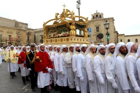 Enna, Sicily Good friday Stock Photos