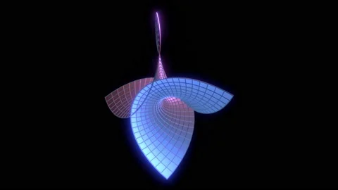 Enneper surface rotating 3d geometry . 3d animation render Stock-Footage 165260092