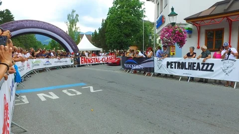 Ennstal Classic in Gröbming, Steiermark, Austria Stock Footage 127019240