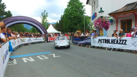 Ennstal Classic in Gröbming, Steiermark, Austria Stock Footage 127019353