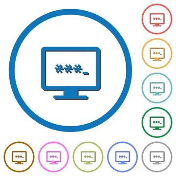 Enntering to application icons with shadows and outlines Illustration