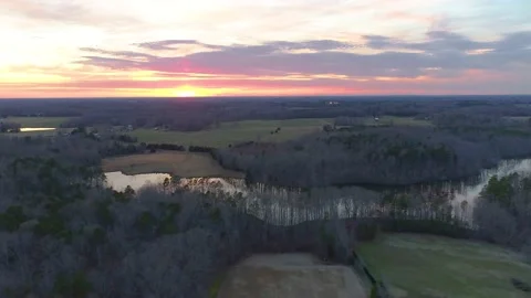 Eno river sunset Horizontal Dolly shot - 4K Drone Footage Stock Footage 234344460