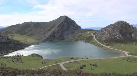 Enol Lake fast Stock Footage 22983121