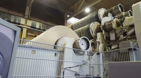 Enormus paprer machine Stock Footage 58087911