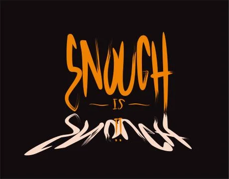 Enough is Enough lettering text on Black background in vector illustration Stock Illustration