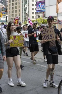 Enough is Enough Protest in Toronto - 05-03-2023 Stock Photos